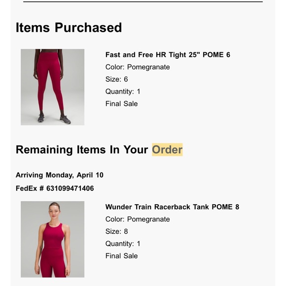 Fast & Free lululemon leggings - Picture 2 of 3